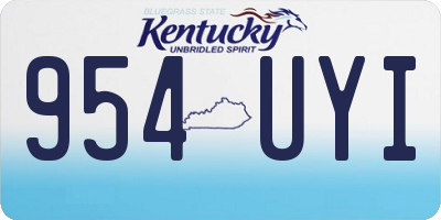 KY license plate 954UYI