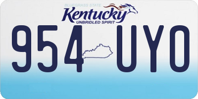 KY license plate 954UYO