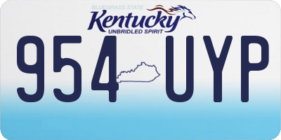 KY license plate 954UYP
