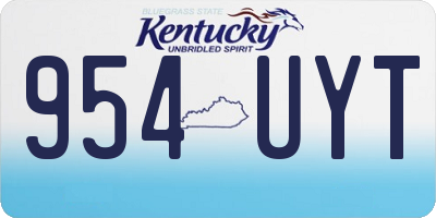 KY license plate 954UYT