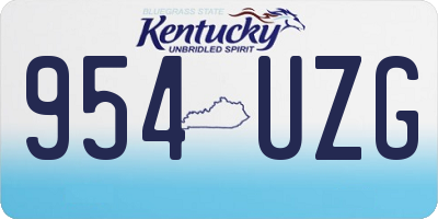 KY license plate 954UZG