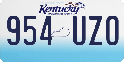 KY license plate 954UZO