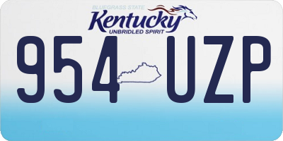 KY license plate 954UZP