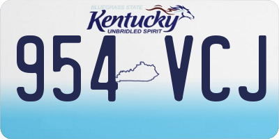 KY license plate 954VCJ