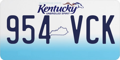KY license plate 954VCK