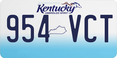 KY license plate 954VCT