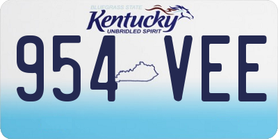 KY license plate 954VEE