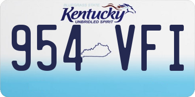 KY license plate 954VFI