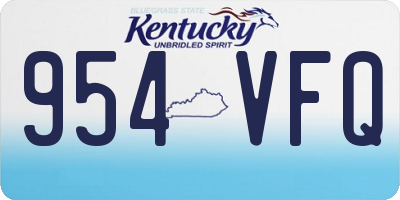 KY license plate 954VFQ