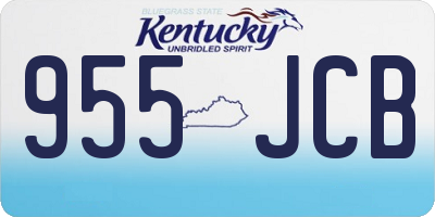 KY license plate 955JCB