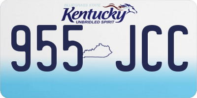 KY license plate 955JCC