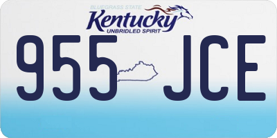 KY license plate 955JCE