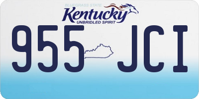 KY license plate 955JCI