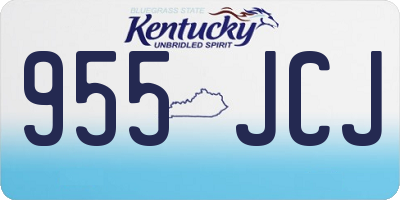 KY license plate 955JCJ