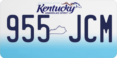 KY license plate 955JCM
