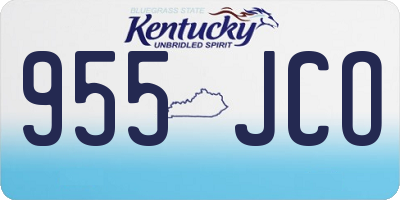 KY license plate 955JCO