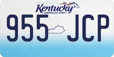 KY license plate 955JCP