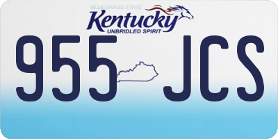 KY license plate 955JCS