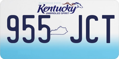 KY license plate 955JCT