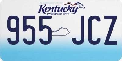 KY license plate 955JCZ