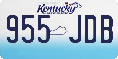 KY license plate 955JDB