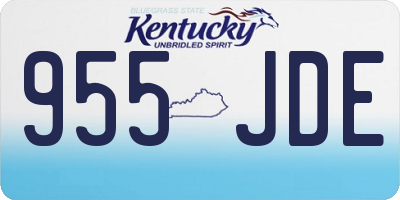 KY license plate 955JDE