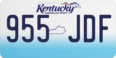 KY license plate 955JDF