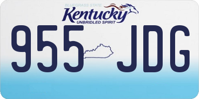 KY license plate 955JDG