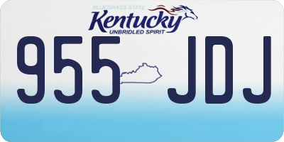 KY license plate 955JDJ
