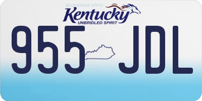 KY license plate 955JDL