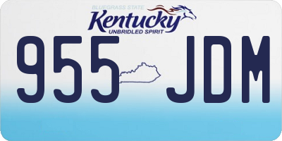 KY license plate 955JDM