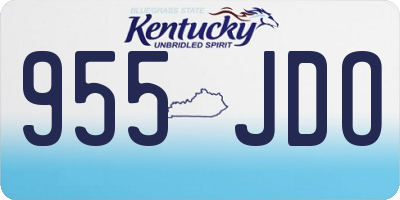 KY license plate 955JDO