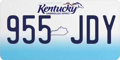 KY license plate 955JDY