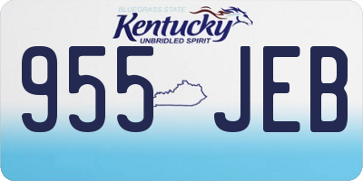 KY license plate 955JEB