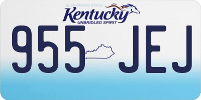KY license plate 955JEJ