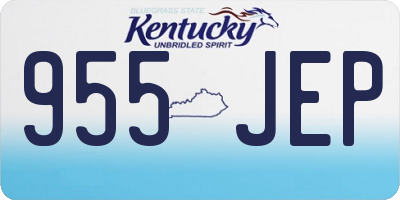 KY license plate 955JEP