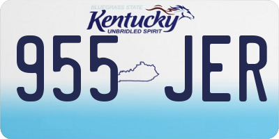 KY license plate 955JER