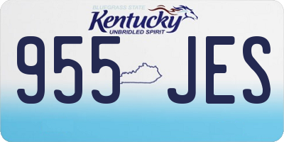 KY license plate 955JES