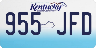 KY license plate 955JFD