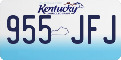 KY license plate 955JFJ