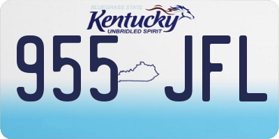 KY license plate 955JFL