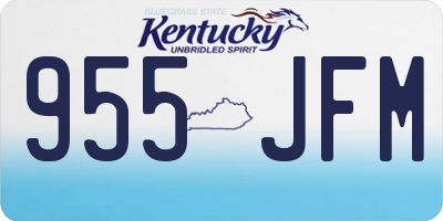 KY license plate 955JFM