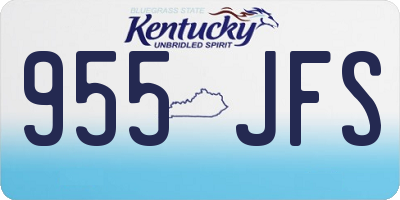 KY license plate 955JFS