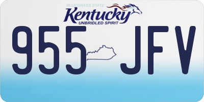 KY license plate 955JFV