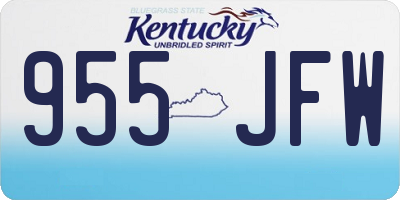 KY license plate 955JFW