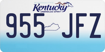 KY license plate 955JFZ