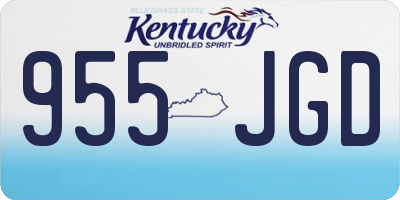KY license plate 955JGD