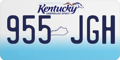 KY license plate 955JGH