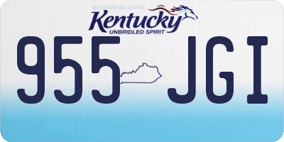 KY license plate 955JGI