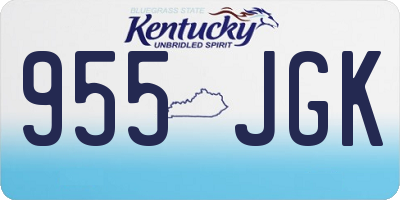 KY license plate 955JGK